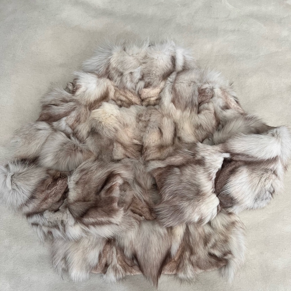 Multi Color Fox Fur Jacket - Picture 9 of 9
